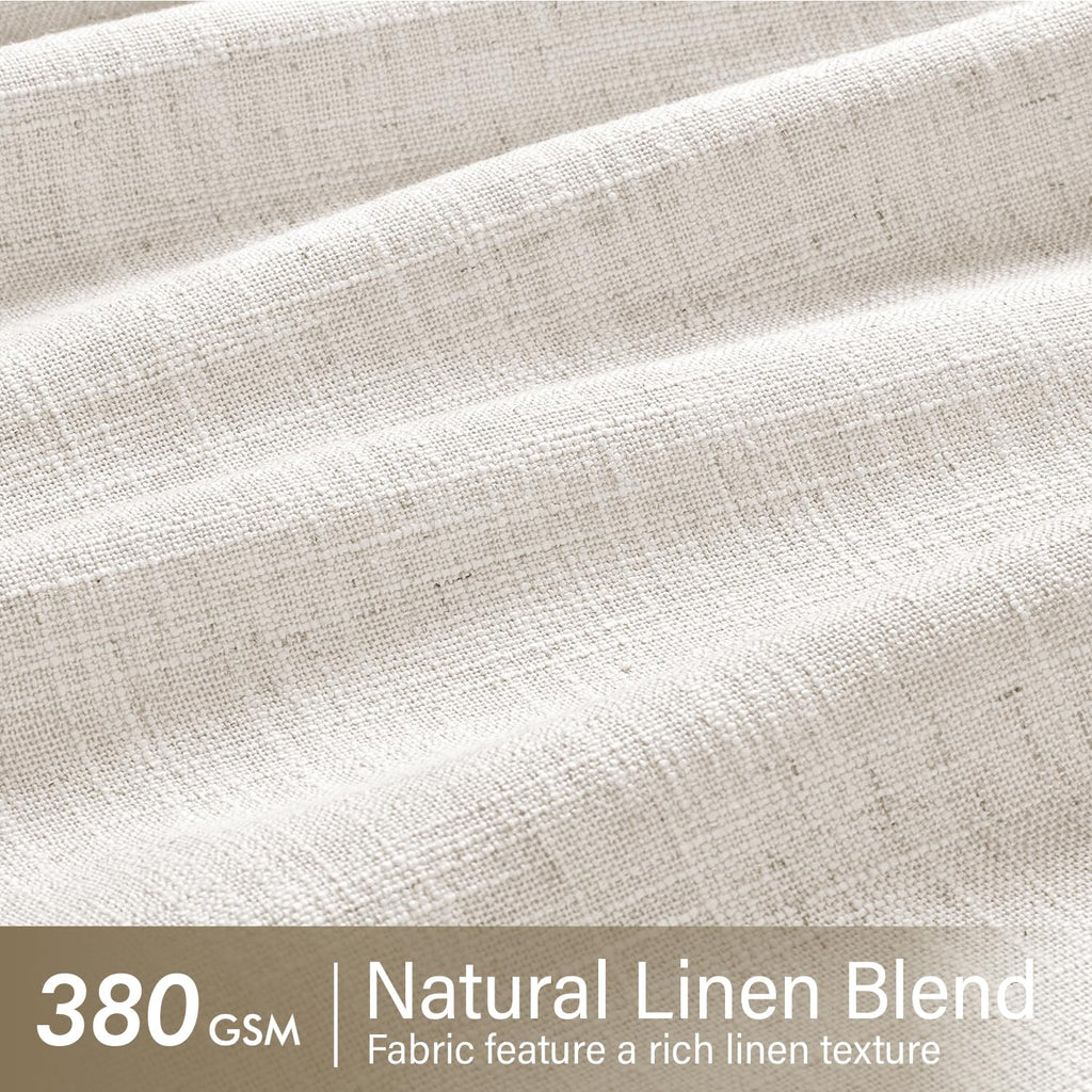 120 Inches Long 2 Panels Linen Curtains F6444