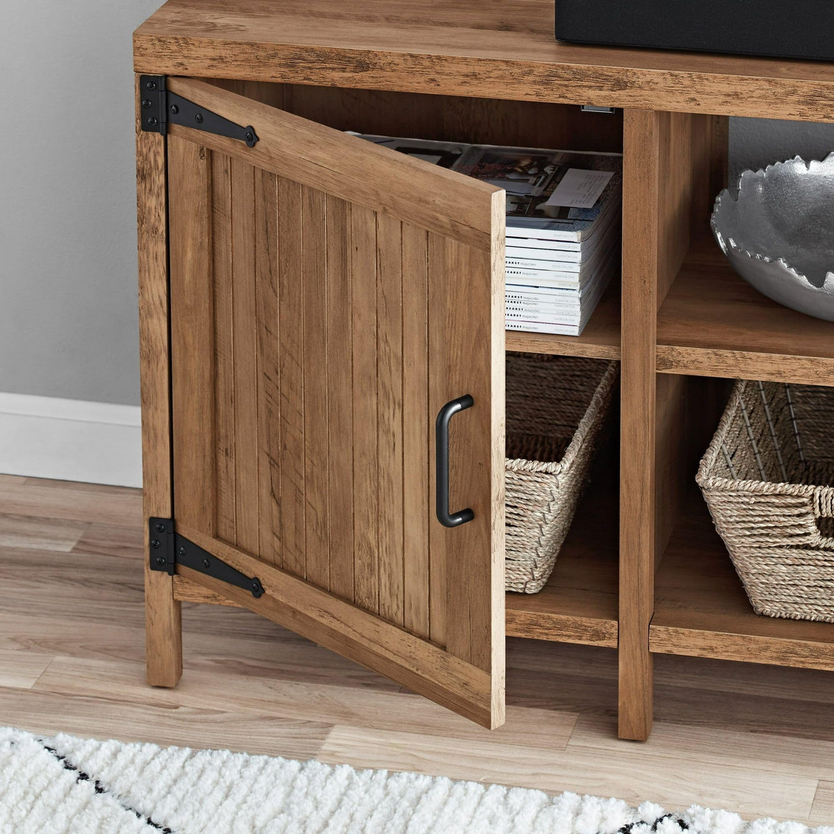 Rustic 70 in TV Stand with 2 Storage Cabinets C615676