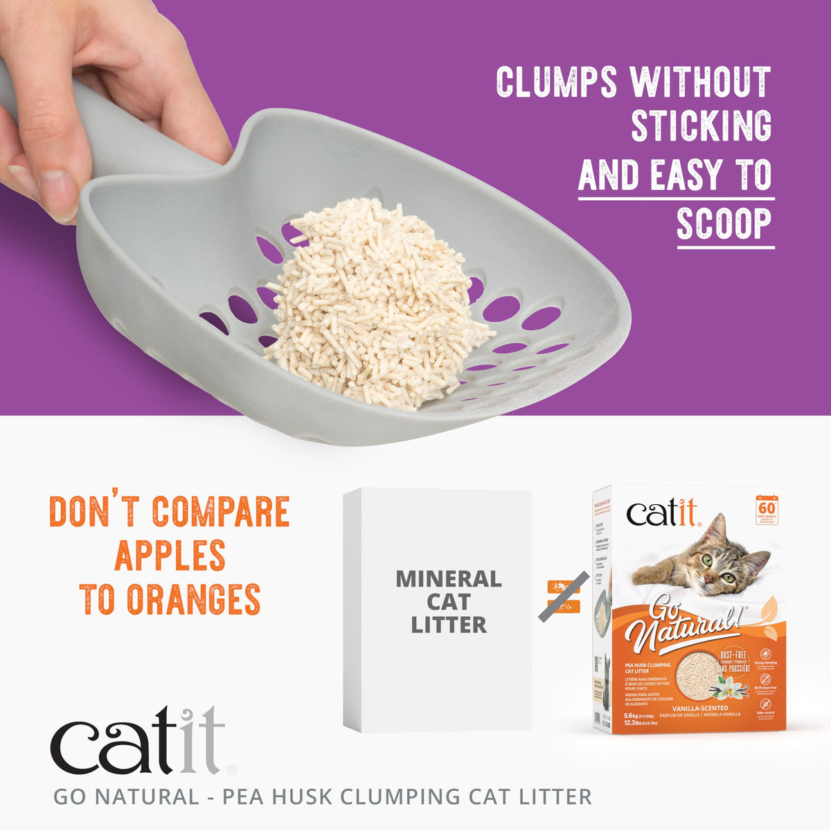 Pea Husk Clumping Cat Litter 12.3 lb Pack of 2 X310
