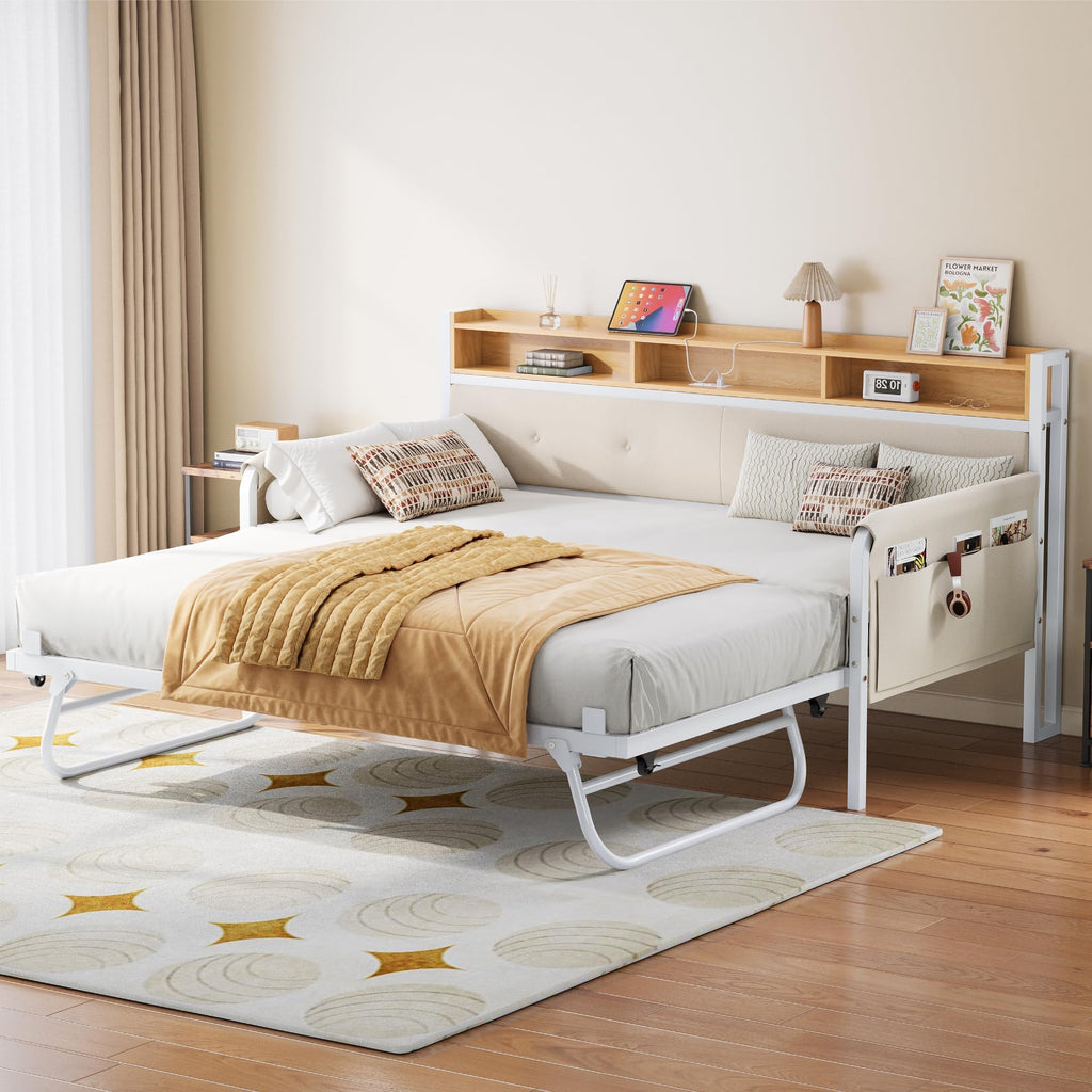 White Daybed with Trundle B6972