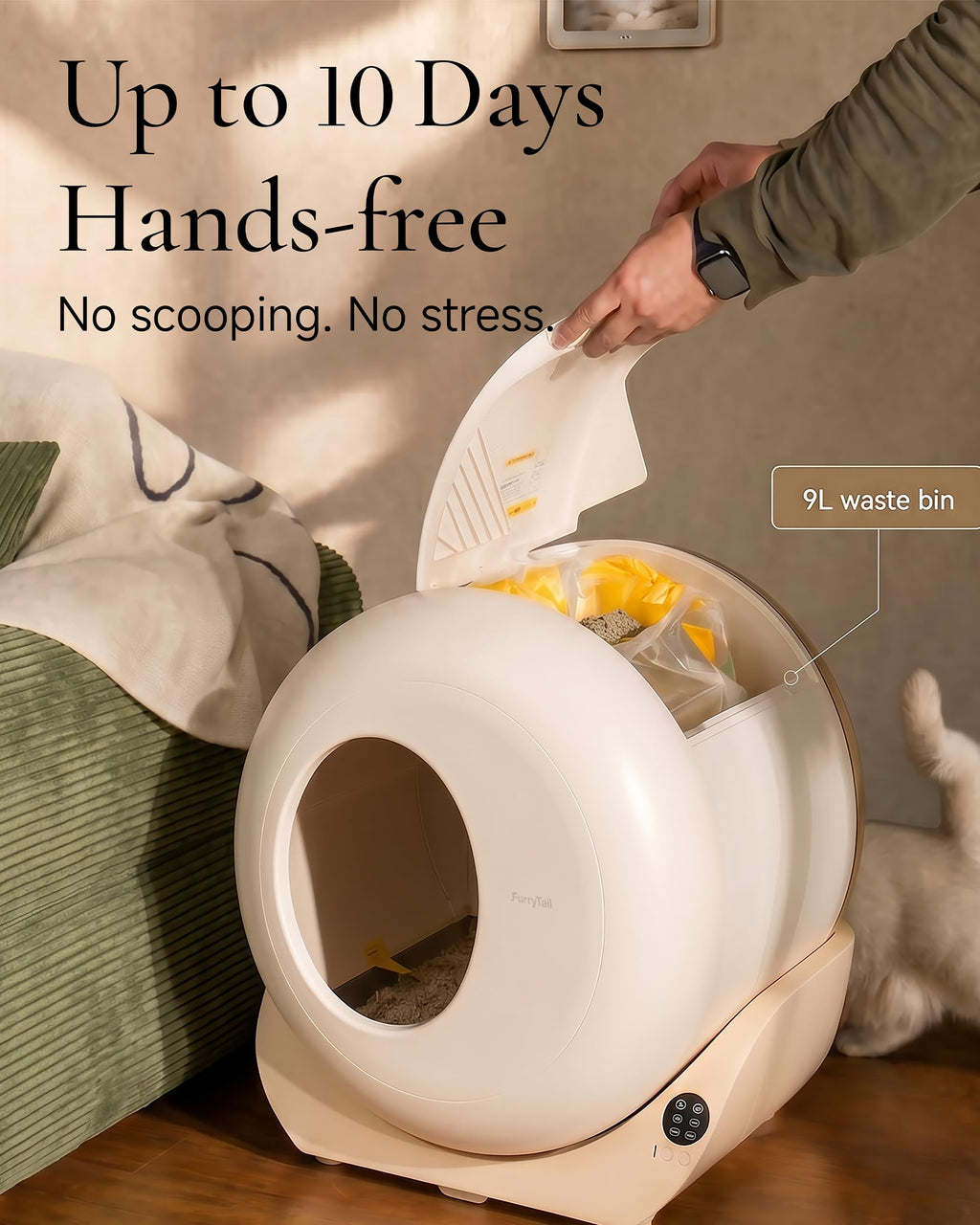 Automatic Self Cleaning Litter Box with Night Light Z808176