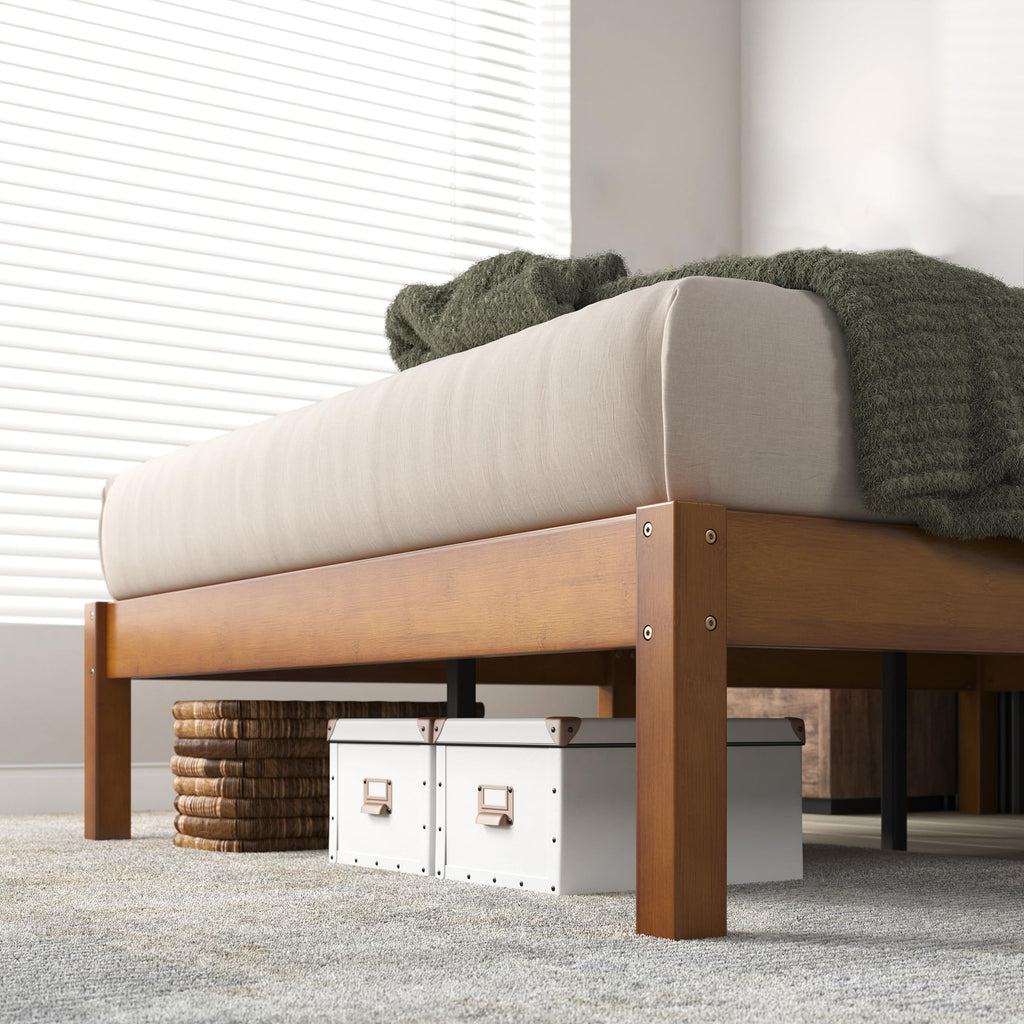 14 Inch Bamboo Platform Bed Frame, Queen E9743