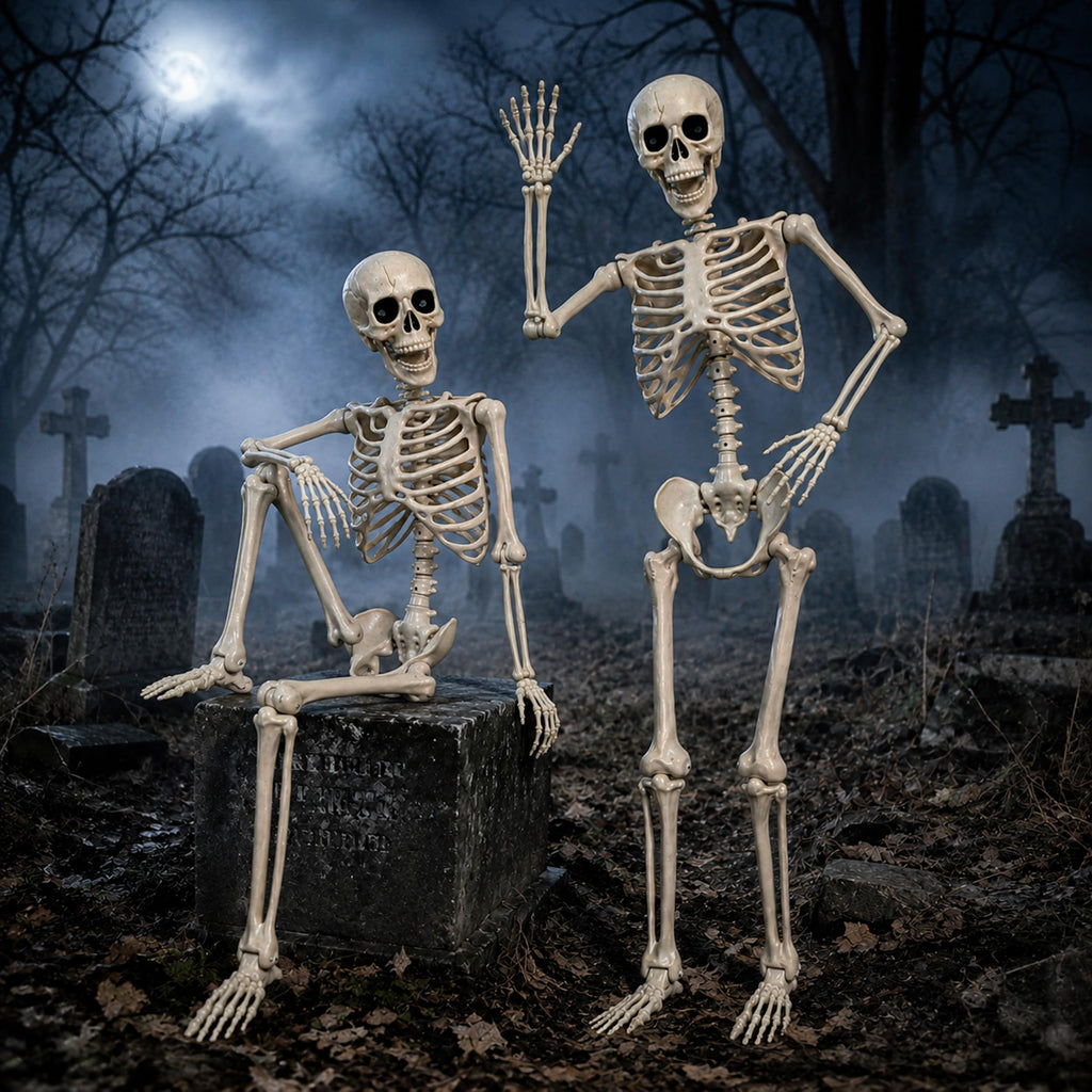 2 Pack 5.4ft Life Size Skeleton with Movable Joints F919