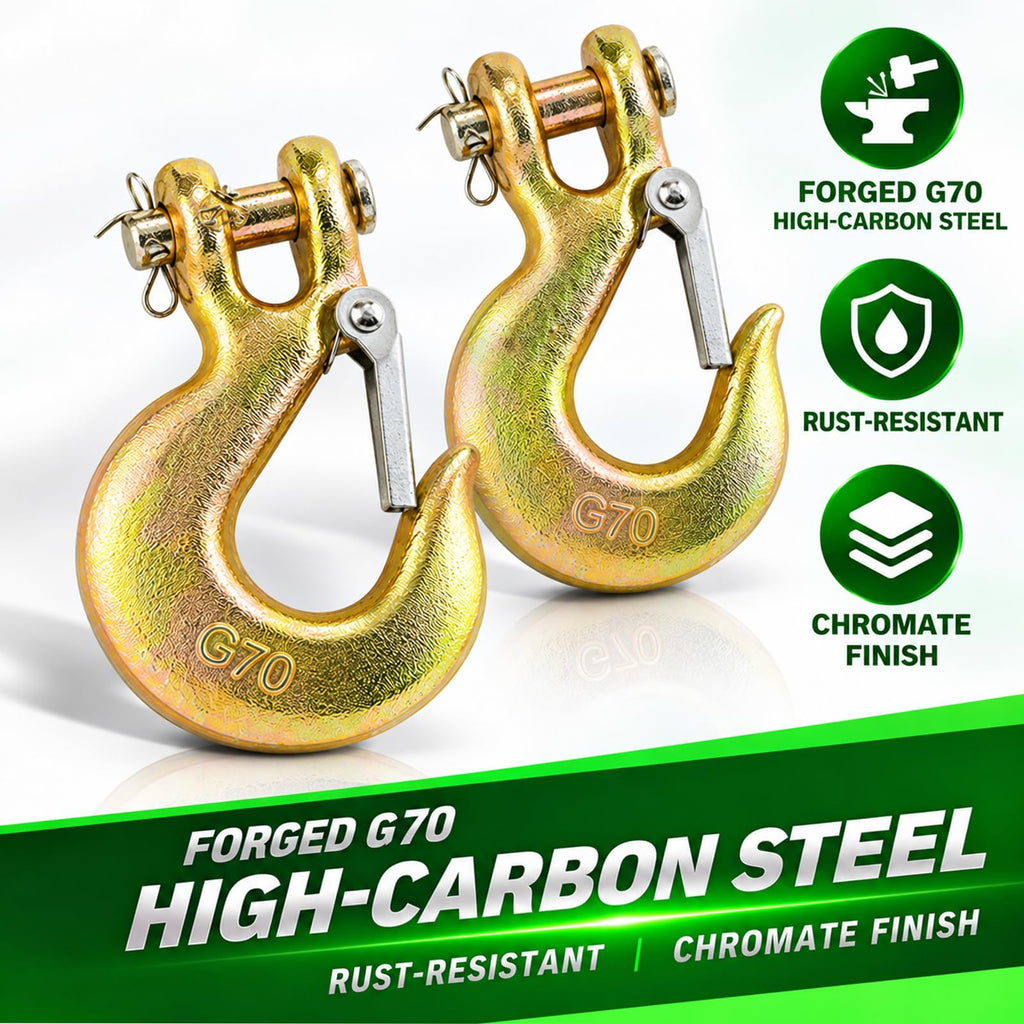 3/8" Chain Hooks, 2-Pack Heavy-Duty Clevis Slip Hook P35400