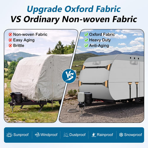 22-24 ft 500D Oxford Waterproof Travel Trailer Cover Z95962