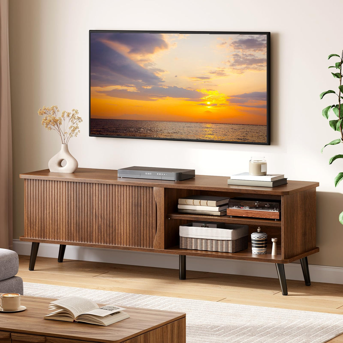 Mid Century Modern TV Stand with Storage C16921