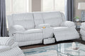 Light Gray Corduroy Loveseat Recliner with Console Drawer C59528