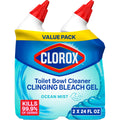 Toilet Bowl Cleaner Clinging Bleach Gel, Ocean Mist, 24 Fl Oz, Pack of 2 M88175