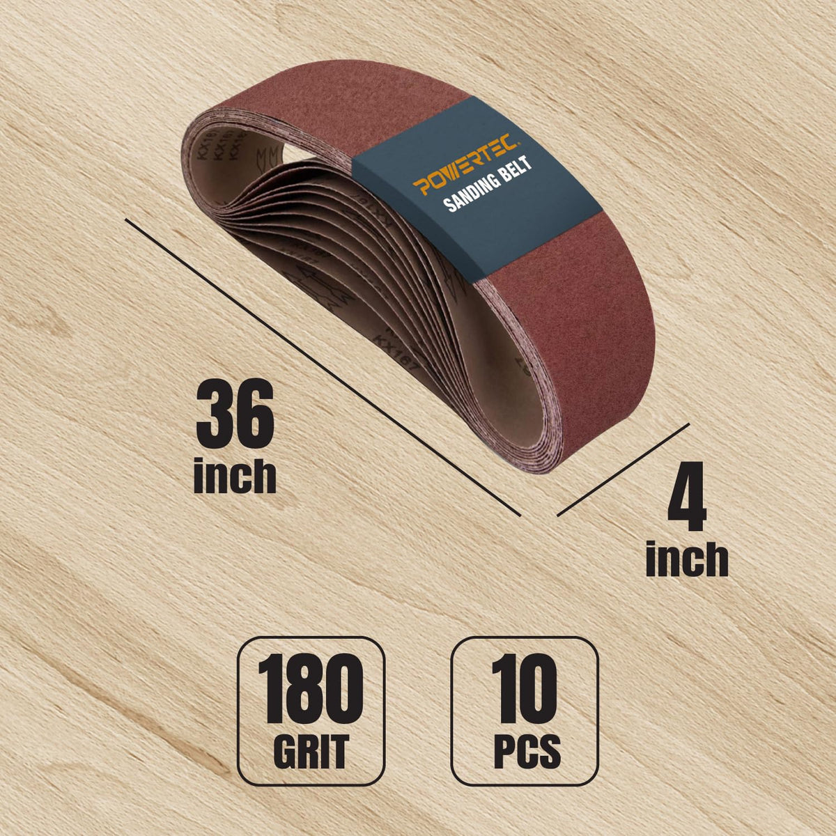 4 x 36 Inch 30pk Aluminum Oxide Sanding Belts T4795