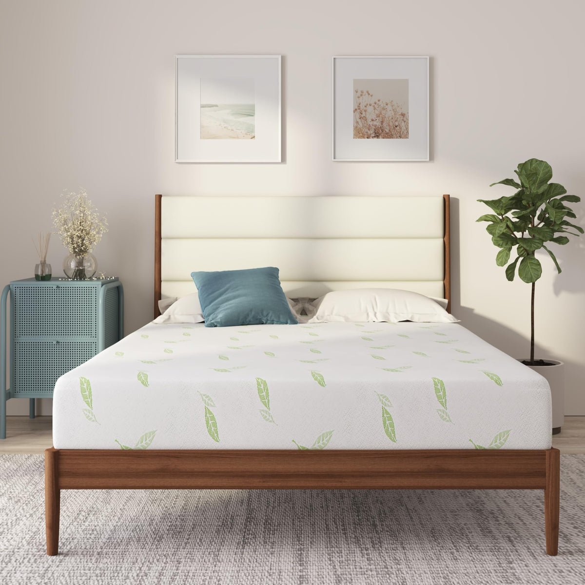 Twin Size 6 Inch Green Tea Memory Foam Mattress C8190
