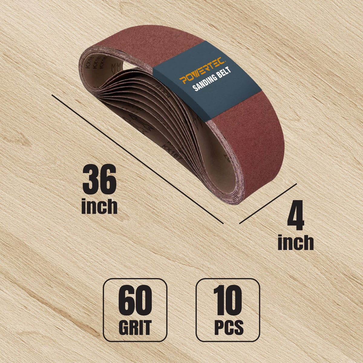 4 x 36 Inch 30pk Aluminum Oxide Sanding Belts T4795
