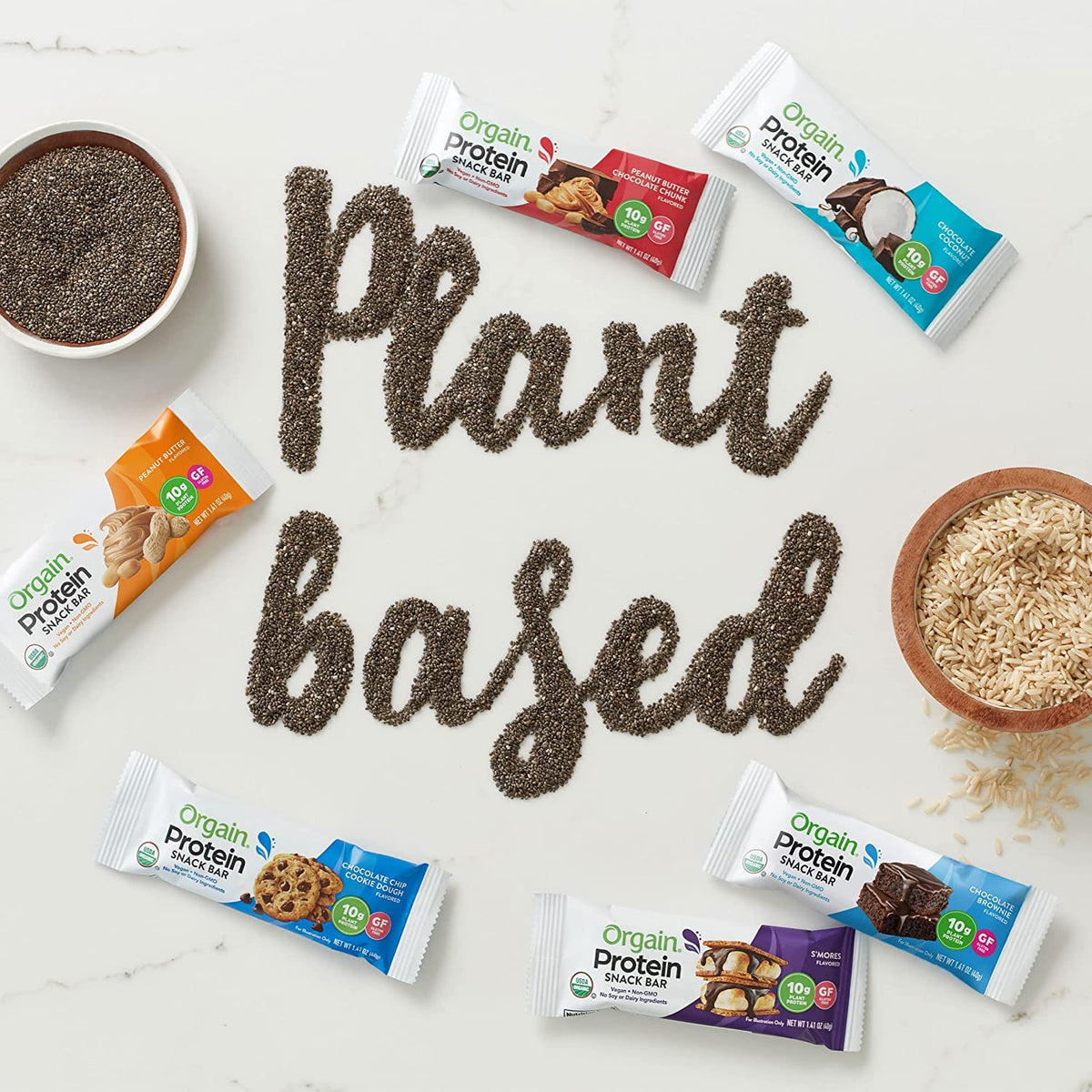 Organic Vegan Protein Powder and Protein Bars Bundle S734
