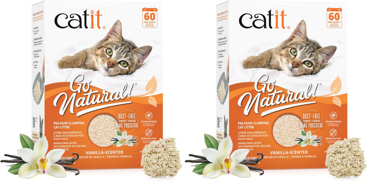 Pea Husk Clumping Cat Litter 12.3 lb Pack of 2 X310