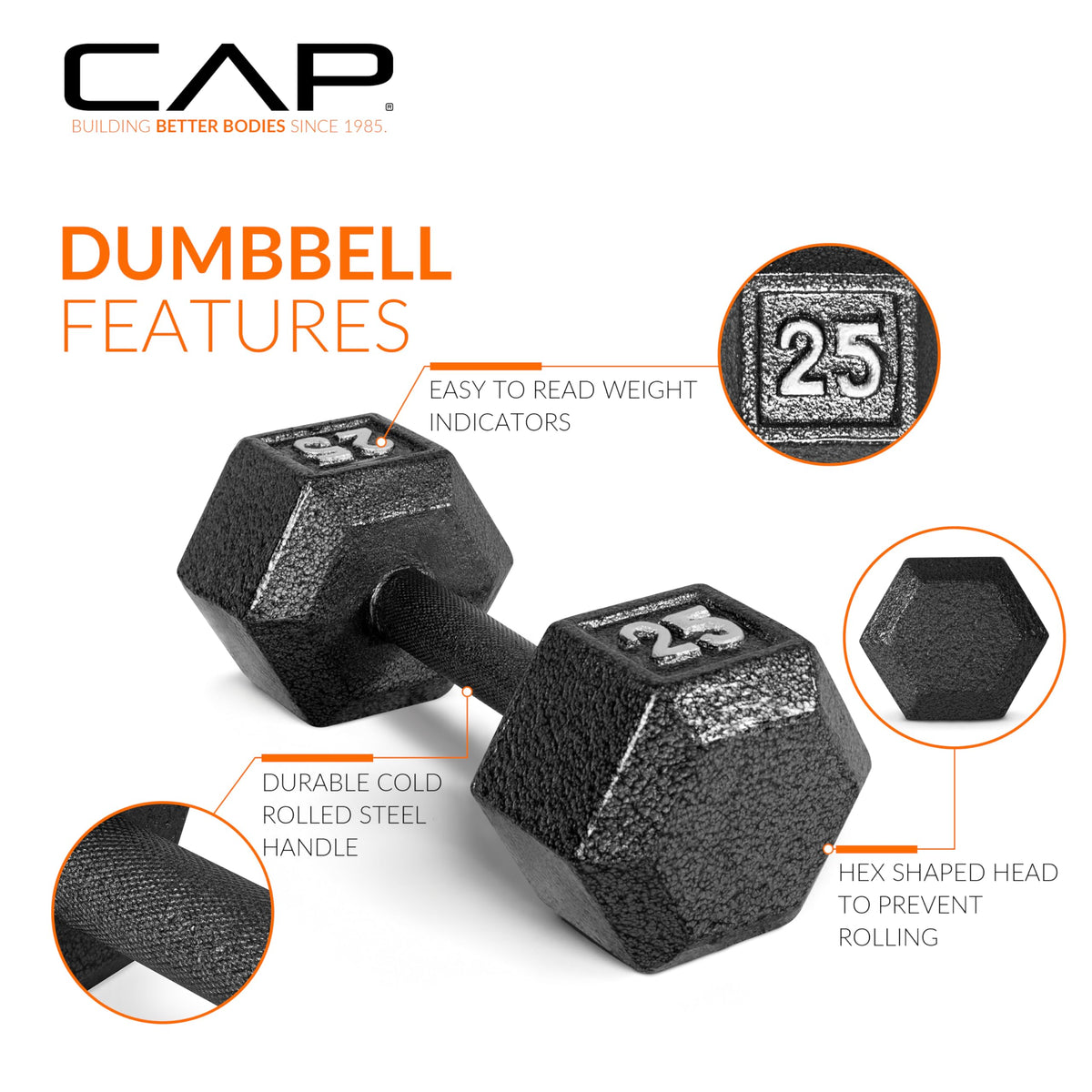 Cast Iron Hex Dumbbell Q39456