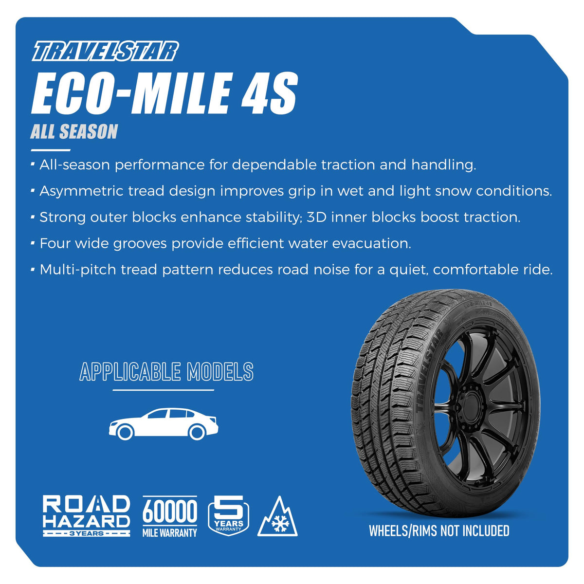 Set of 4 All Weather Tires C625