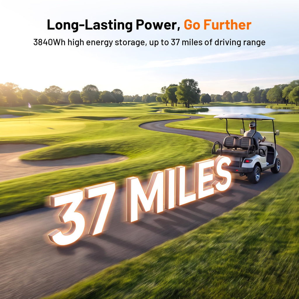 36V 100Ah LiFePO4 Golf Cart Battery with 200A BMS W9810