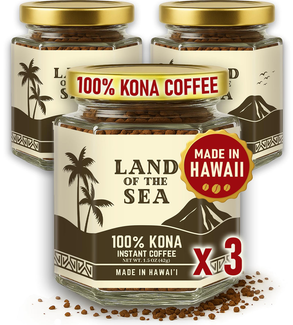 Hawaiian Instant Coffee 3 Packs Medium Roast Freeze Dried Arabica D78292