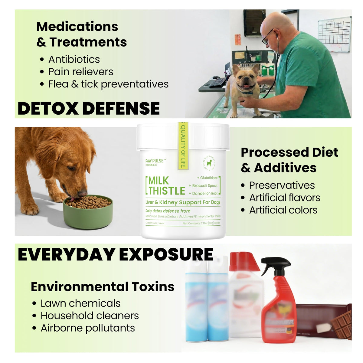Milk Thistle & Silymarin Powder Liver Support for Dogs 2.12 oz X448
