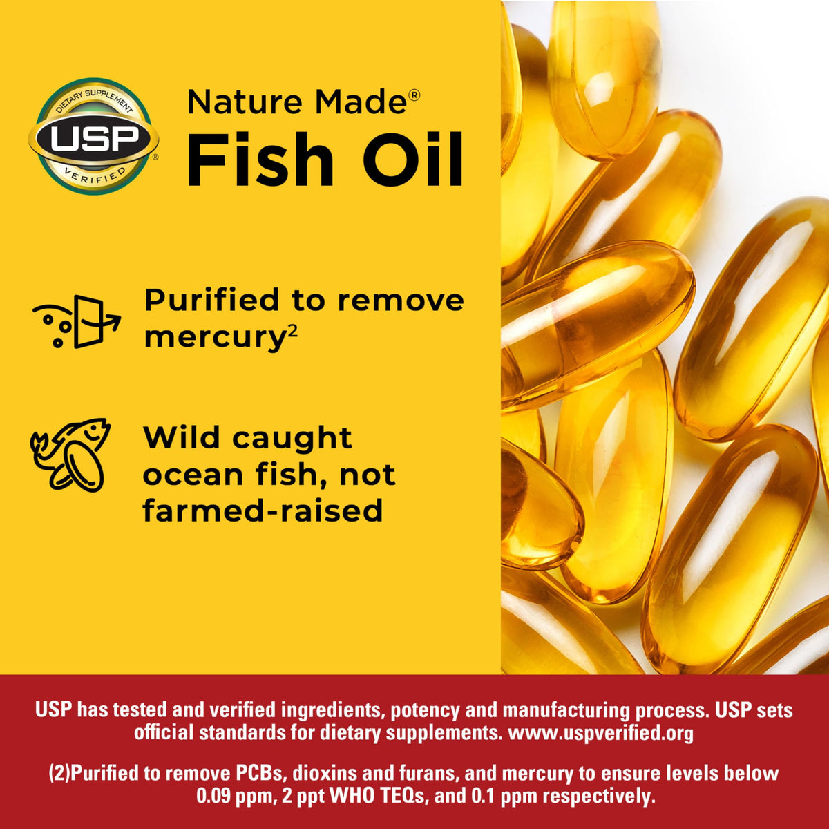 Fish Oil Omega 3 Supplements 1000mg Softgels P57831