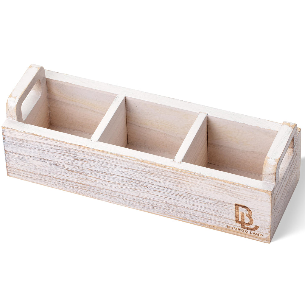 Wooden 3 Slot Tea Bag Organizer K6339
