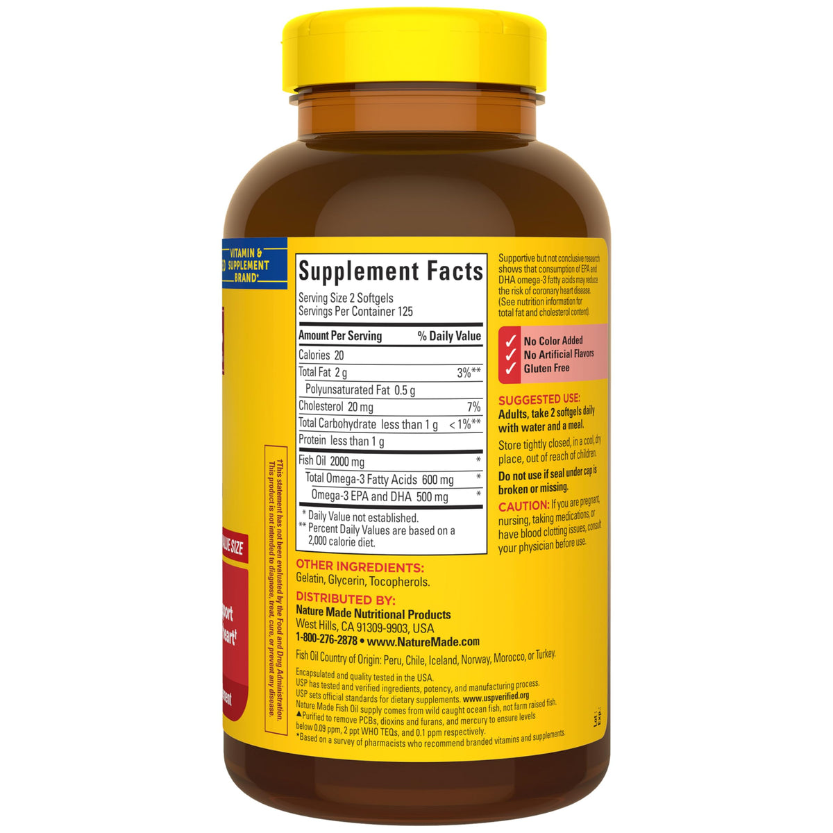 Fish Oil Omega 3 Supplements 1000mg Softgels P57831