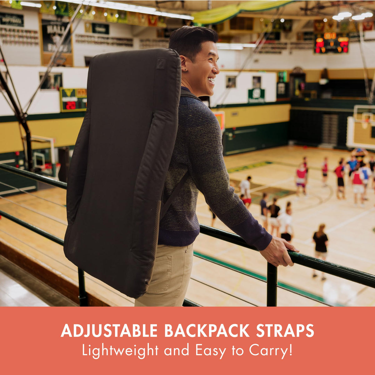Portable Reclining Folding Stadium Seat with Back Support, Black D270697