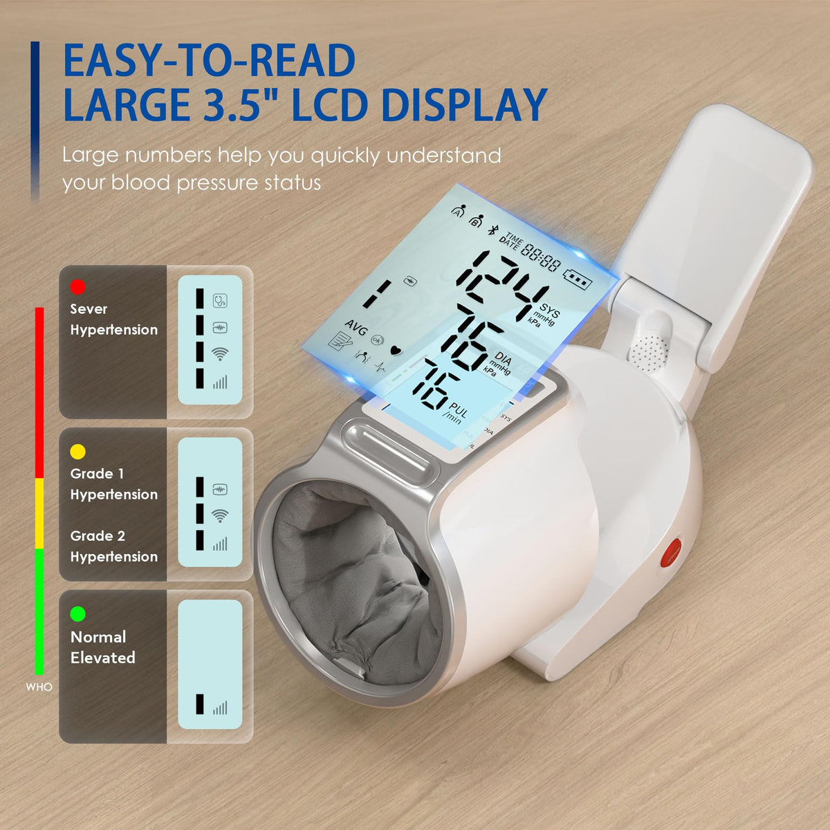 Upper Arm Blood Pressure Monitor with Barrel Cuff A695998
