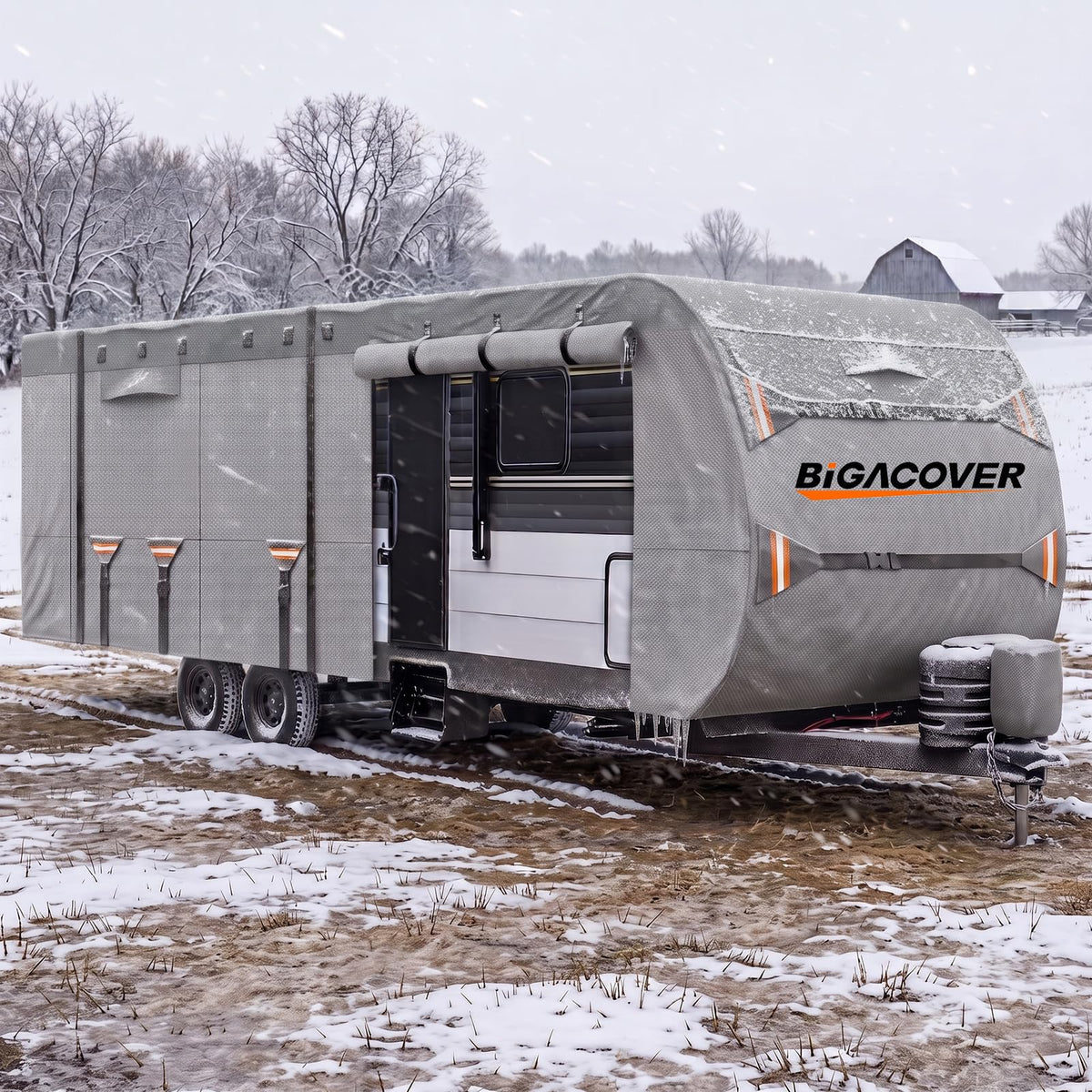 22-24 ft 500D Oxford Waterproof Travel Trailer Cover Z95962
