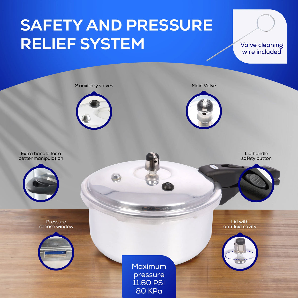 3.7 Quart Aluminum Stovetop Pressure Cooker G787433