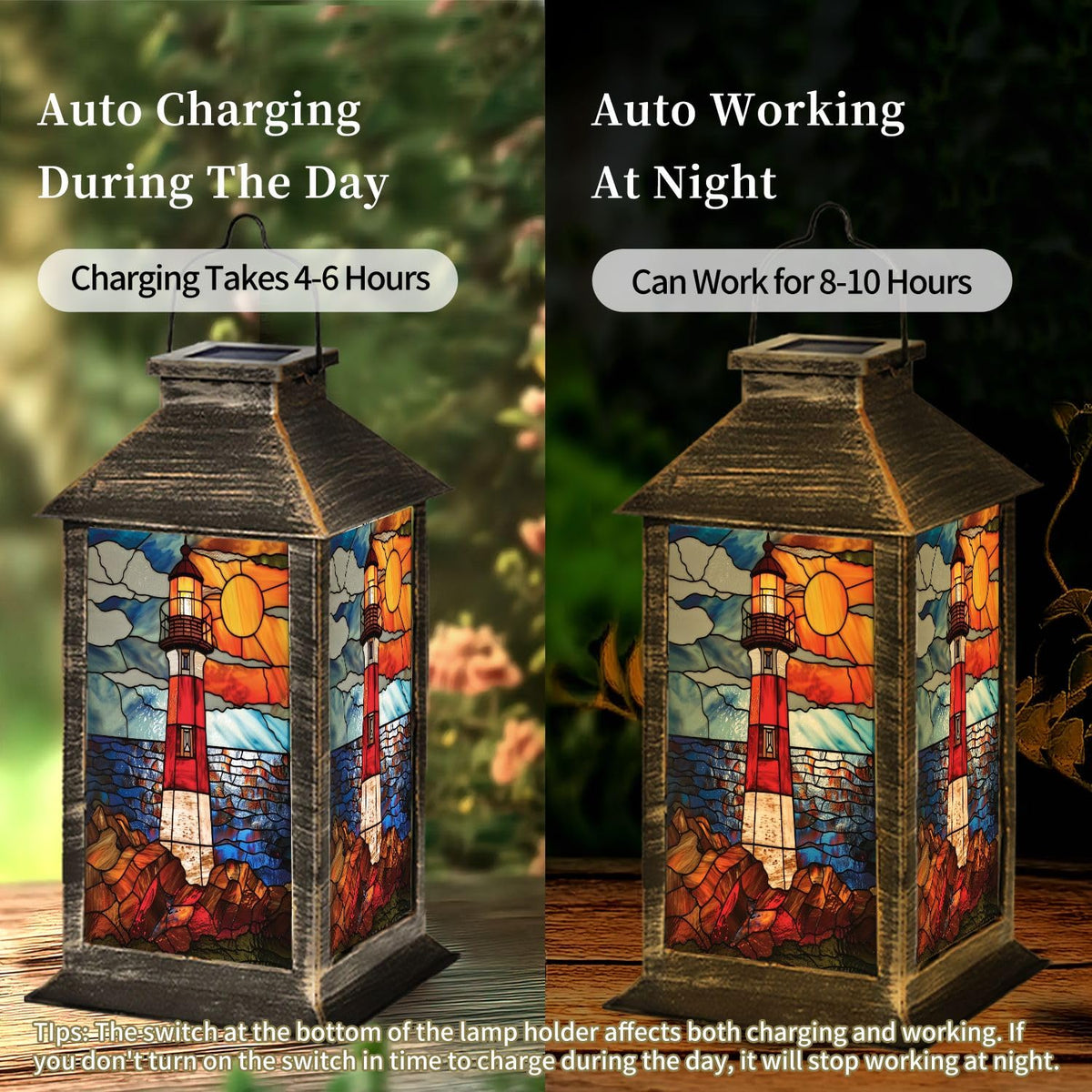 Solar Powered Waterproof Hanging Lantern B631311