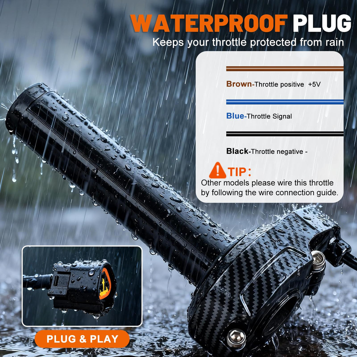 Waterproof Twist Throttle Kit for Electric Dirt Bike I1315