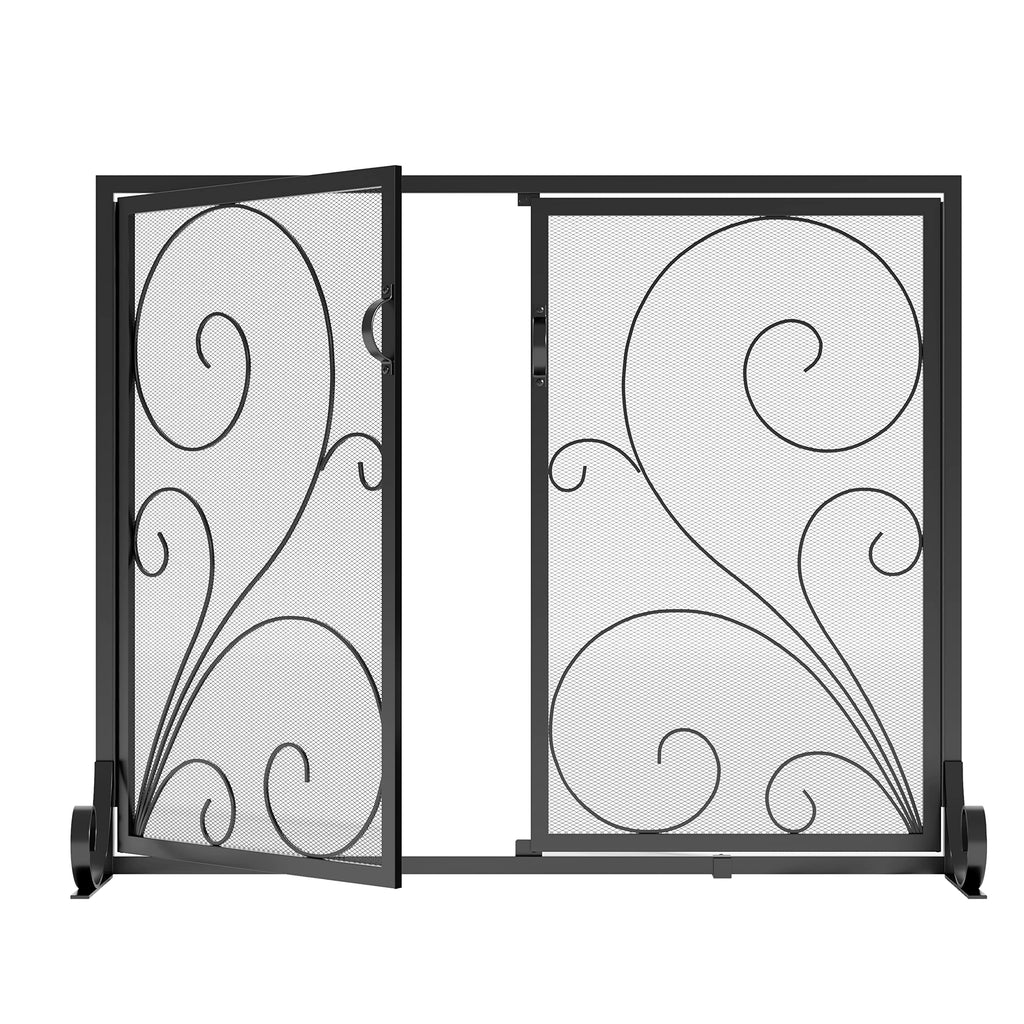 Fireplace Screen Steel Mesh Spark Guard 35" L x 28" H O650