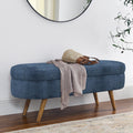 Oval Storage Bench with Rubber Wood Legs M531