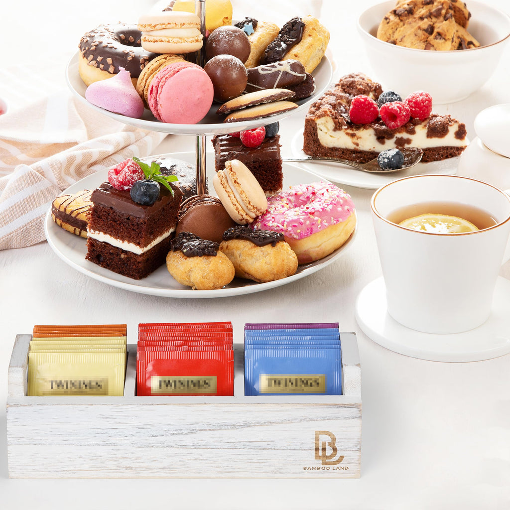 Wooden 3 Slot Tea Bag Organizer K6339