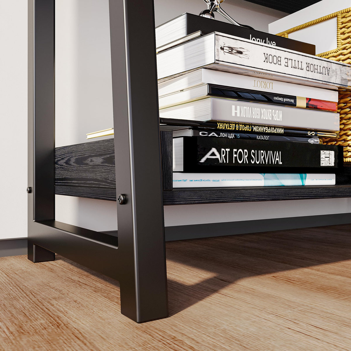 5-Tier Industrial Ladder Shelf Bookcase W82716