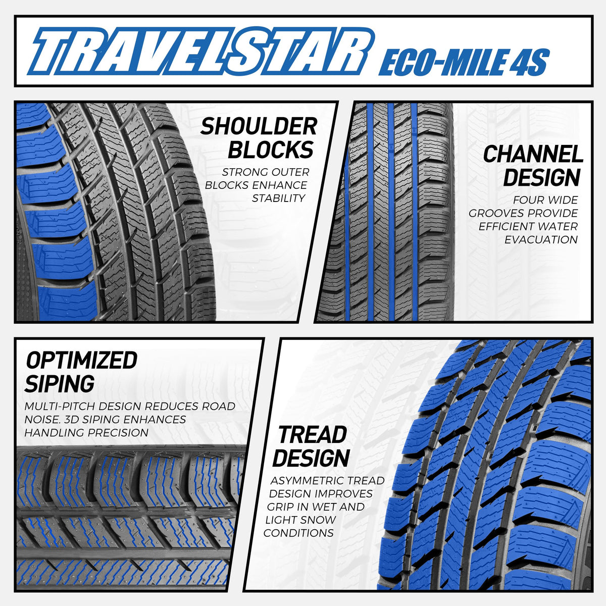 Set of 4 All Weather Tires C625