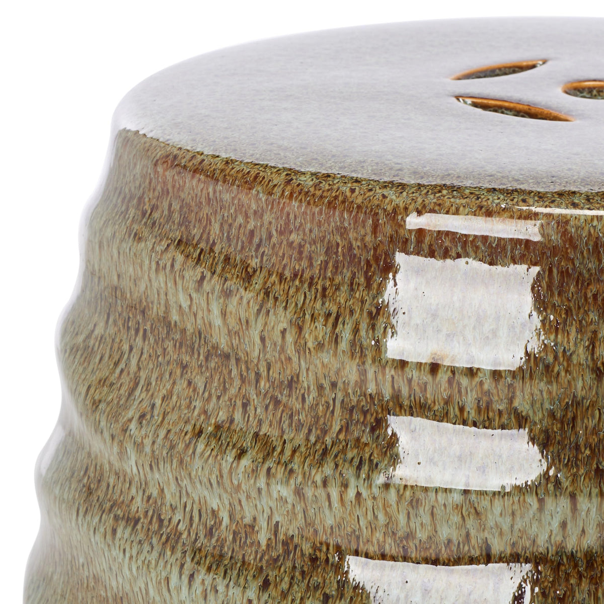 Blue Ceramic Garden Stool C795