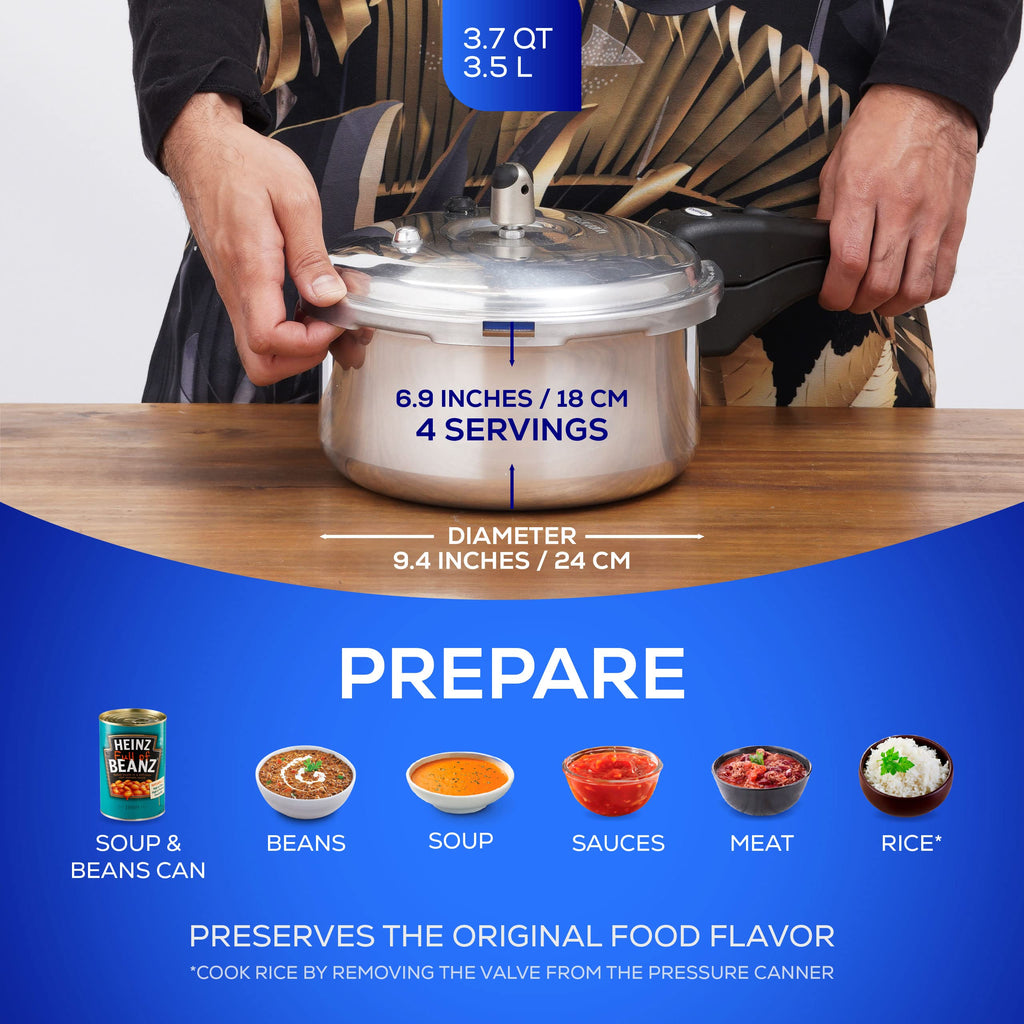 3.7 Quart Aluminum Stovetop Pressure Cooker G787433