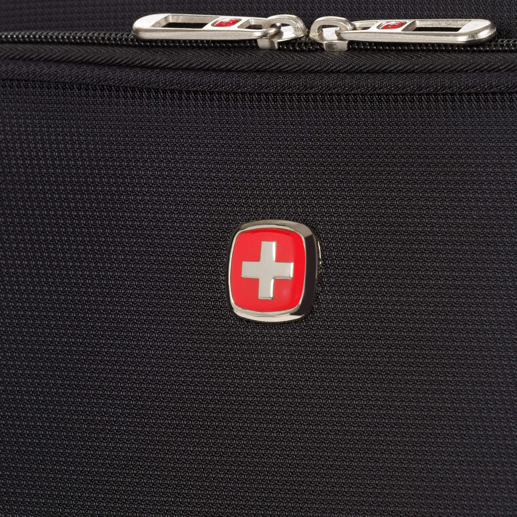 Black 18-Inch Softside Carry-On Luggage with Spinner Wheels J974