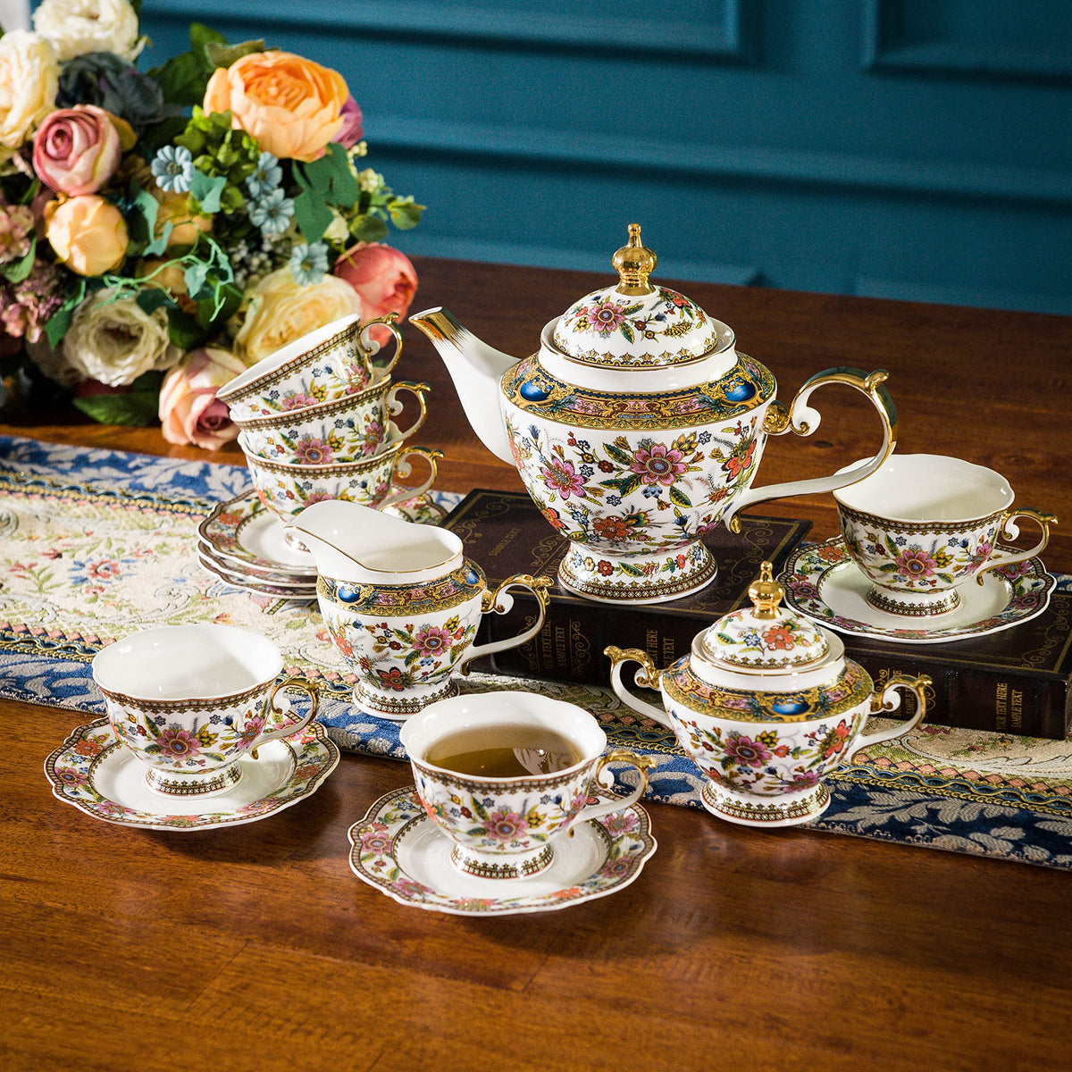 Bone China Tea Set for 6 O97428